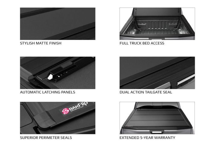 BAKFlip MX4 Hard Folding Tonneau Cover 2022-25 Ford Maverick 4' 5" Bed