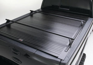 Yakima tracks and round bars installed on the Truck Covers USA American Roll Cover.