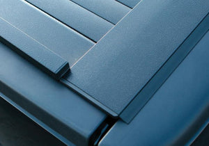 Closeup of the side rail on a Truck Covers USA retractable cover.