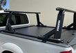 Load image into Gallery viewer, Yakima tracks and Overhaul rack installed on the Truck Covers USA American Roll Cover.